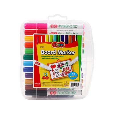 

Korea East Asia DONG-A 12 color Amoy whiteboard pen childrens color drawing board pen writing board writing notes graffiti pen 12 color installed BM520-12 imported