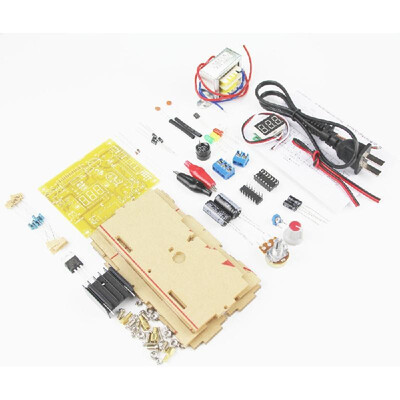 

LM317 Adjustable Regulated Voltage 120V-12V 2W Power Supply Module PCB Board Electronic Kits with Shell