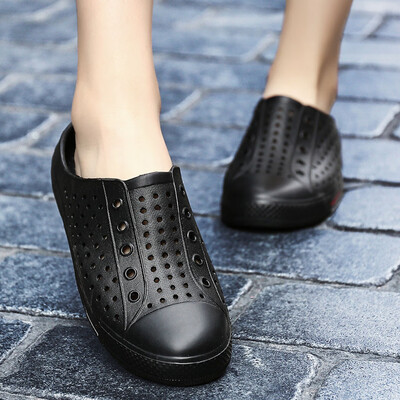 

Rose Summer Casual Couple Flats Breathable Antiskid Light Slippers Beach Hole Shoes