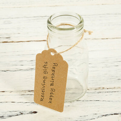 

Natural Kraft Paper Gift Tags with Jute Ropes Twine for Price Tags Home DIY Crafts Clothing Garment Tags 100 PCS