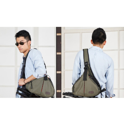 

Caden K1 Waterproof Fashion Casual DSLR Camera Bag Case Messenger Shoulder Bag for Canon Nikon Sony Khaki