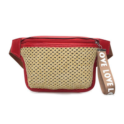 

Straw Woven Shoulder Women Waist Fanny Packs Small Crossbody Chest Bags