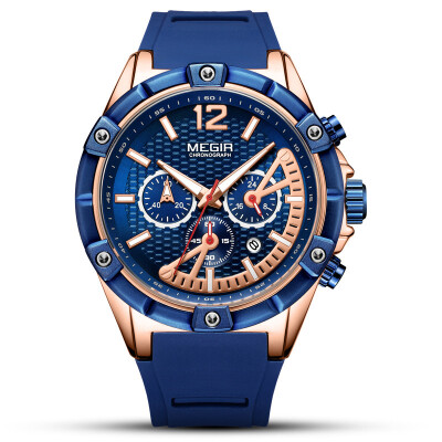 

Meigel megir mens watch sports multi-function calendar large dial quartz watch mens watch