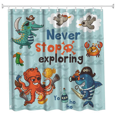

Joy Ocean Polyester Shower Curtain Bathroom Curtain High Definition 3D Printing Water-Proof