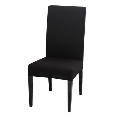 

46pcs Black Elastic Thin Stretch Seat Case Pure Home Slipcover Chair Cover