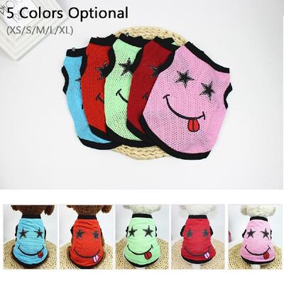 

Pet Dog Breathable Mesh Vest T-Shirt Printed Pet Vest Dog T-Shirt Dog Summer Clothes Party Apparels for Small Puppy Dogs Cats Sun