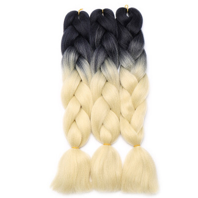 

3 Packs Braiding Hair Ombre for crochet Hair Weave with Synthetic&Twist Braiding Hair Extensions