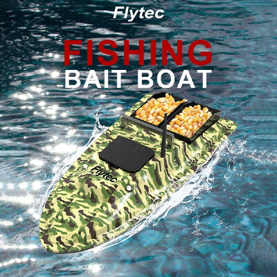 

Flytec V007 Fish Finder Fishing Bait Boat 15kg Loading 500m Remote Control Fixed Speed Double Motors 2 Batteries RC Boat
