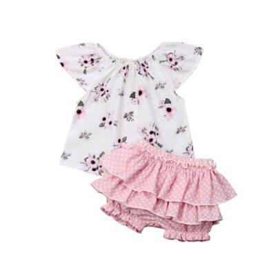 

Newborn Toddler Baby Girl Floral Tops SkirtTutu Shorts Pants Outfits Clothes UK