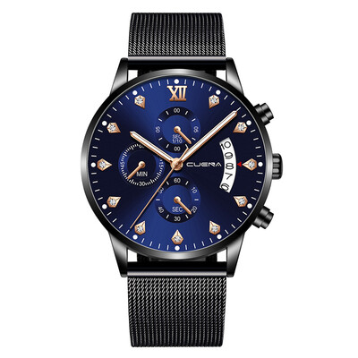 

Gobestart Stainless Steel Luxury Men Fashion Military Analog Sport Quartz Wrist Watch
