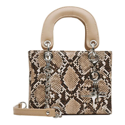 

Snake Print Shoulder Handbags Women Leather Chain Crossbody Top-handle Bags