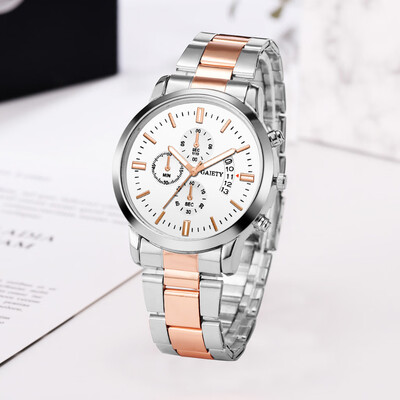 

Gobestart New Luxury Men Fashion Stainless Steel Calendar Multi Needle Sports Quartz Watch