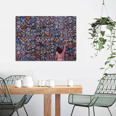 

Greensen 4050cm Colorful Cats DIY Oil Painting Hand Painted Decorative Picture Wall Art Home Decor