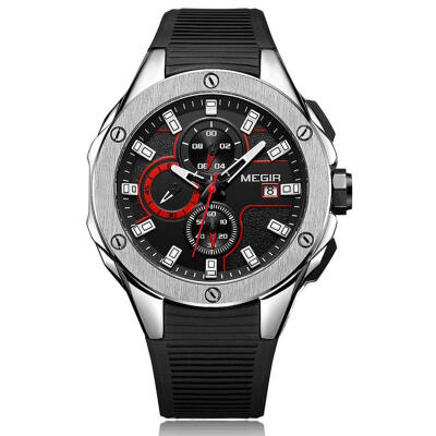 

MEGIR 2053G Multi Function Mens Quartz Watch Professional Waterproof Sport Watch With Back Light