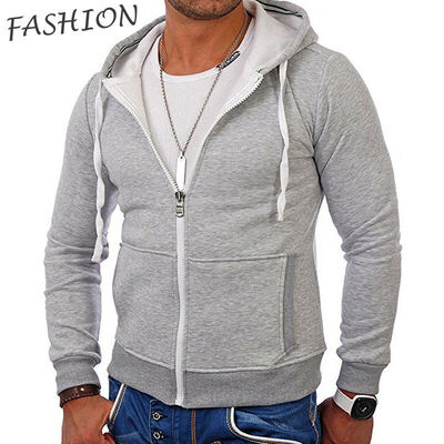 

Men Hoodies Sweatshirts Fashion Autumn Zipper Pullover Sportswear Coat Jacket