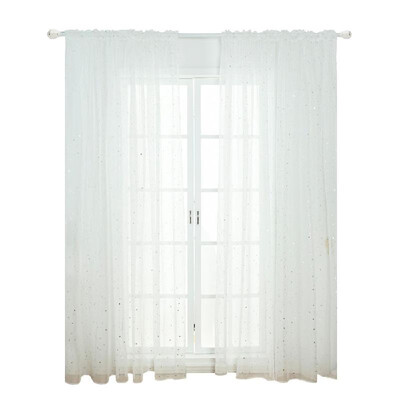 

Sheer Curtains Little Star Print Window Screen Curtains for Living Room Dining Room office Hotel 1 Panel 40"x106