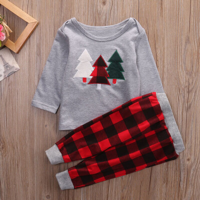 

2PCS Toddler Baby Boy Christmas Clothes Long Sleeve Hoodie TopPants Outfits Set