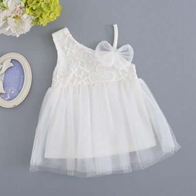 

Summer Baby Princess Comfortable dress Fashion Baby Girls Casual Cotton Lining Dress Kids Lace Sleeveless Mesh Dress For 0-2