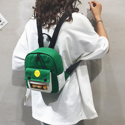 

Ins super fire net red ocean bag female cartoon cute canvas backpack wild Japanese Harajuku student backpack