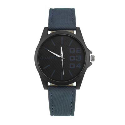 

Gobestart New Men Watch Retro Design Leather Band Analog Alloy Quartz Wrist Watch