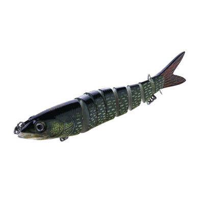 

New Hot 136CM Mini Artificial Bait False Multi Joint Fish Shape Hard Lure Fishing Accessories With 2pcs 6Hooks
