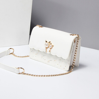 

Summer ins super-hot one-shoulder girl chains fashion Korean version of oblique bags with all kinds of student chains