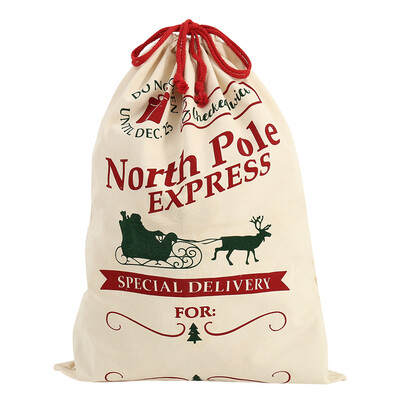 

2020 New Year Gift Santa Sacks Personalized Large Santa Claus Bag Custom Christmas Linen Gift Bags Drawstring Cotton Santa