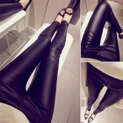

Tailored Fashion Women Leisure High Waist Trousers Tight Pure Color Stockings Pants