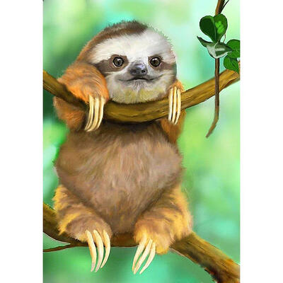 

5D DIY Full Drill Diamond Painting Cute Sloth Cross Stitch Embroidery Kits