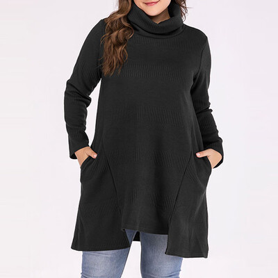 

〖Follure〗Womens Plus Size Sweater Thick Needle Long Sleeve O-Neck Pullover Sweater