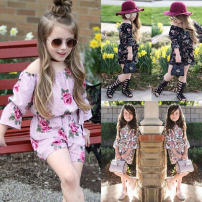 

Toddler Baby Girl Floral Romper Bodysuit Jumpsuit Sunsuit Summer Clothes Outfits