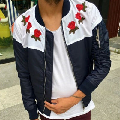 

Hot Spring Autumn Mens Thin Jackets Fall Casual Collar Jacket Coat Outwear