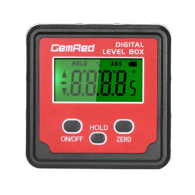 

GemRed Level Box Angle Gauge Digital Angle Finder Inclinometer Level Gauge Magnetic Base