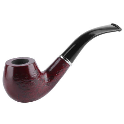 

Greensen Exquisite Removable Solid Wood Carving Smoking Cigarette Pipe Gift Craft
