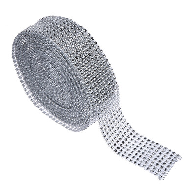 

10Yards 8Rows DIAMOND MESH WRAP ROLL SPARKLE RHINESTONE Crystal Ribbon Wedd