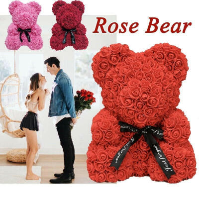 

Rose Bear Large Huge Luxury 40CM Pe Foam Rose Valentine&39s Day Gift