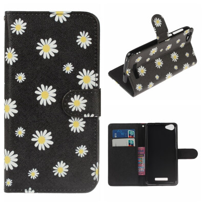 

MOONCASE Wiko Lenny3 Max painted holster - small white flowers on black