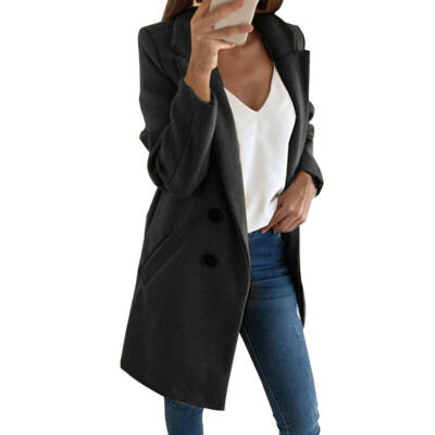 

Womens Long Sleeve Casual Slim Business Blazer Suit Coat Jacket Lapel Outwear