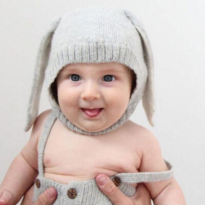 

Toddler Girls Boys Crochet Earflap Beanie Hat Newborn Baby Kids Warm Soft Cap