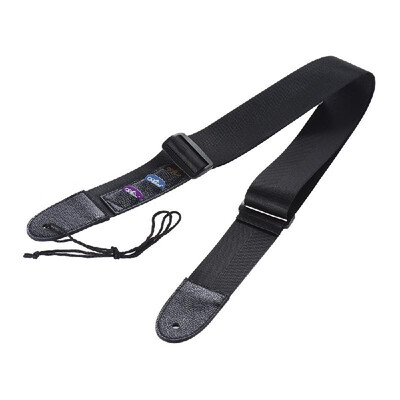 

Adjustable Guitar Shoulder Strap Nylon Belt Synthetic Leather Ends with 3 Small Pockets&3pcs Guitar Picks for Acoustic Folk