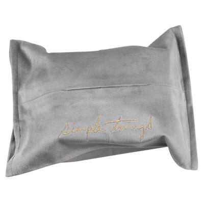 

Embroidery Velvet Tissue Box Napkin Holder Cover Car Paper Towel Container