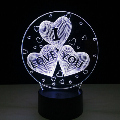 

3D Led Night Light 7 Colors Changing touch Lamp Creative Gift