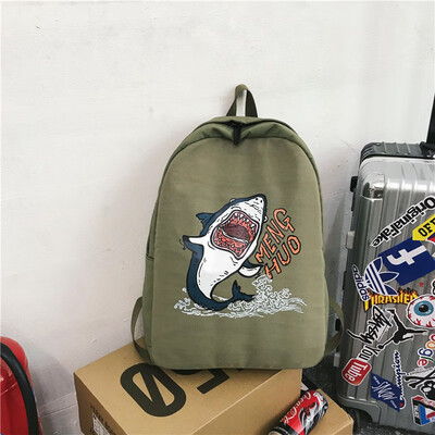 

Cartoon bag female new Korean high school student couple junior high school students large capacity backpack tide