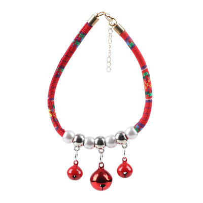 

Adjustable Pet Dog Bell Braided Collar Necktie Cat Necklace Pets Supplies