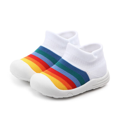 

Autumn Baby Girls Boys Anti-Slip Stripe Pattern Sneakers Toddler Soft Soled First Walkers Shoes