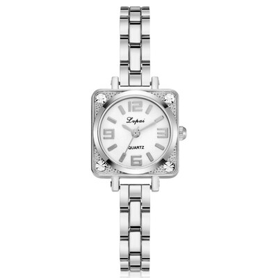 

Explosion models wholesale lvpai brand square surrounded by diamond dial quartz watch personality female alloy bracelet watch