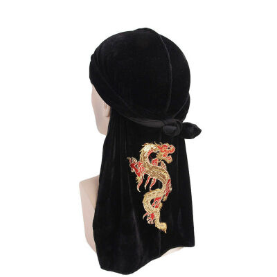 

Unisex Men Women Velvet Breathable Bandana Cap Turban Hats Durag Headwear Scarf