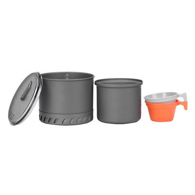 

Aluminum Outdoor Picnic Hiking Cookware Camping Pot Pan Set for 1-2 Person
