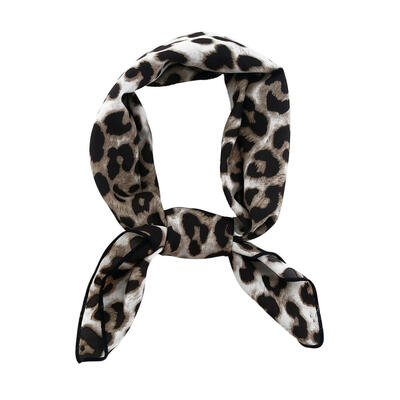 

Leopard Scarves Autumn Chiffon Ins Handkerchief Women Korean Wraps Shawl