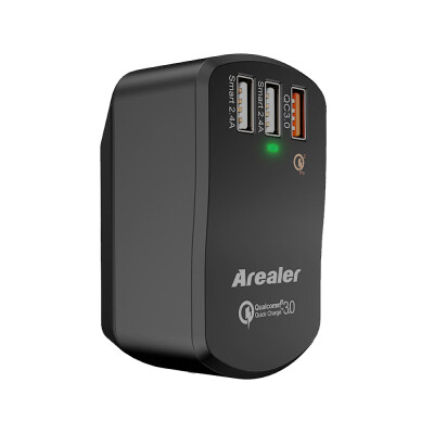 

Arealer Quick Charger 30 Trial 42W USB Wall Charger with Two Smart USB Charger One Qualcomm Certified QC 30 Foldable Plug for Sa